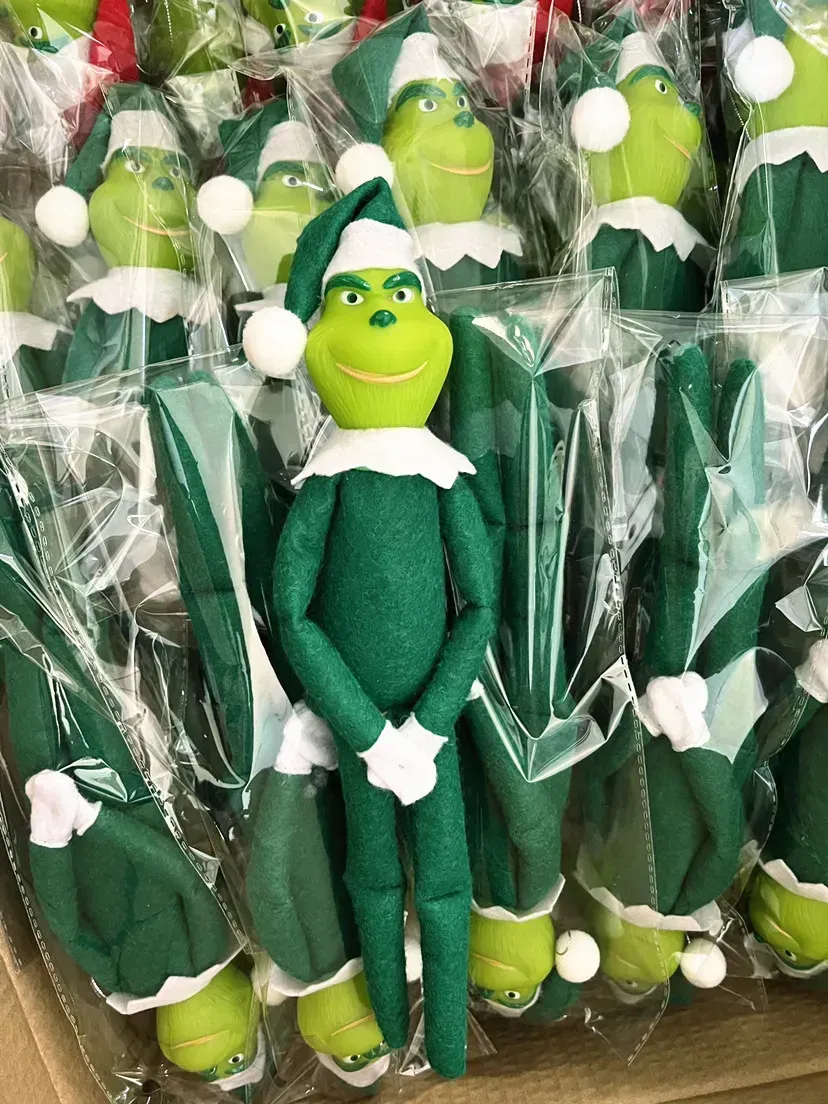 30cm New Christmas Grinch Doll Green Hair Monster Plush Toy Home Decorations Elf Ornament Pendant Children039s Birthday Gift4189619