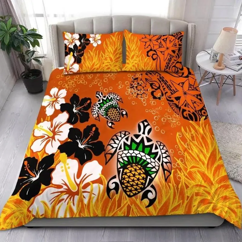Наборы постельных принадлежностей 3D Printed Hawaii цветочные полинезийские домашние текстиль Детский крышка стеганого одеяла