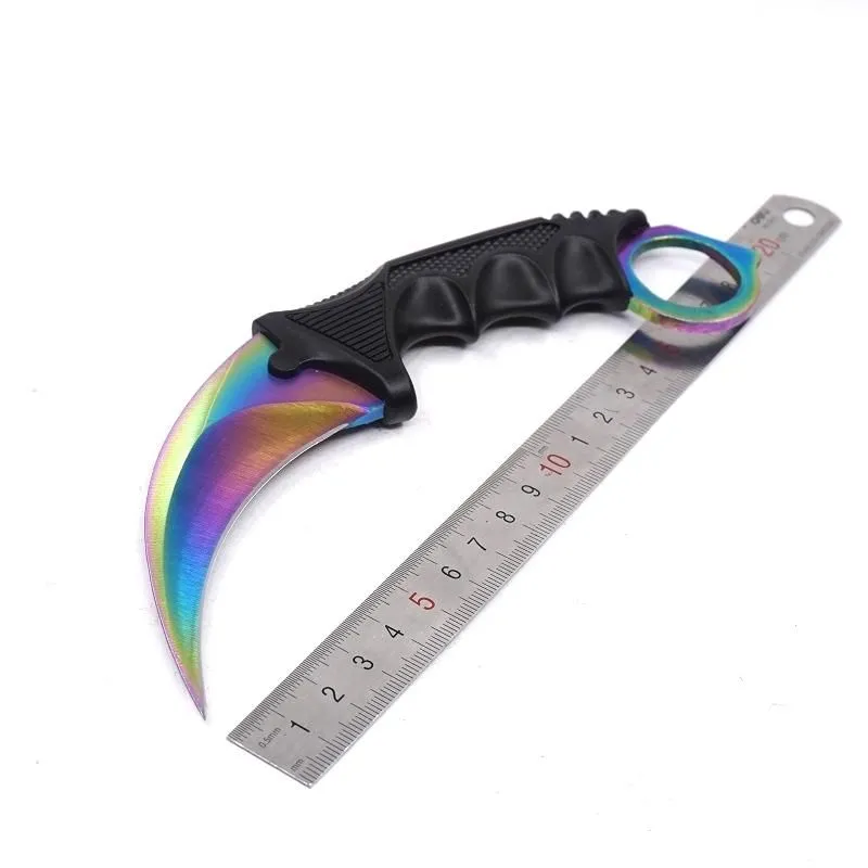 Counter-Strike Claw Karambit Knife CS GO Stainless Steel Traning Survival Pocket Knife Camping Tools Fixed Blade Knives