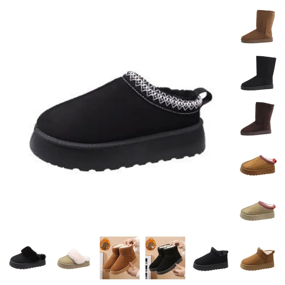 Austrália Botas de Neve Designer Botas Designer Mulheres Tazz Tasman Chinelos Plataforma Bota Ultra Mini Semente de Mostarda Pele de Castanha Slides Pele de Carneiro Mulheres Sapatos de Inverno