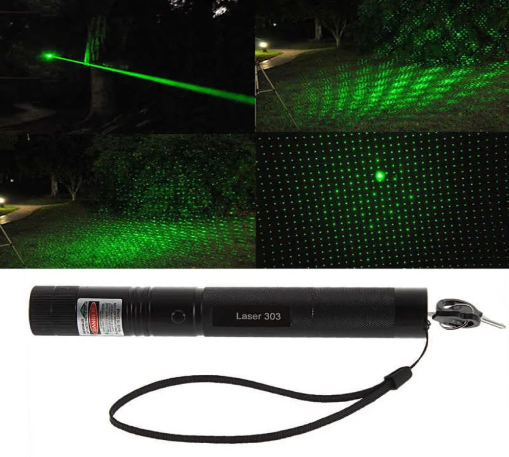 Ny kraftfull laser 303 Justerbar fokus 532nm Grön laserpekare Lätt laserpekare för jakt7144286