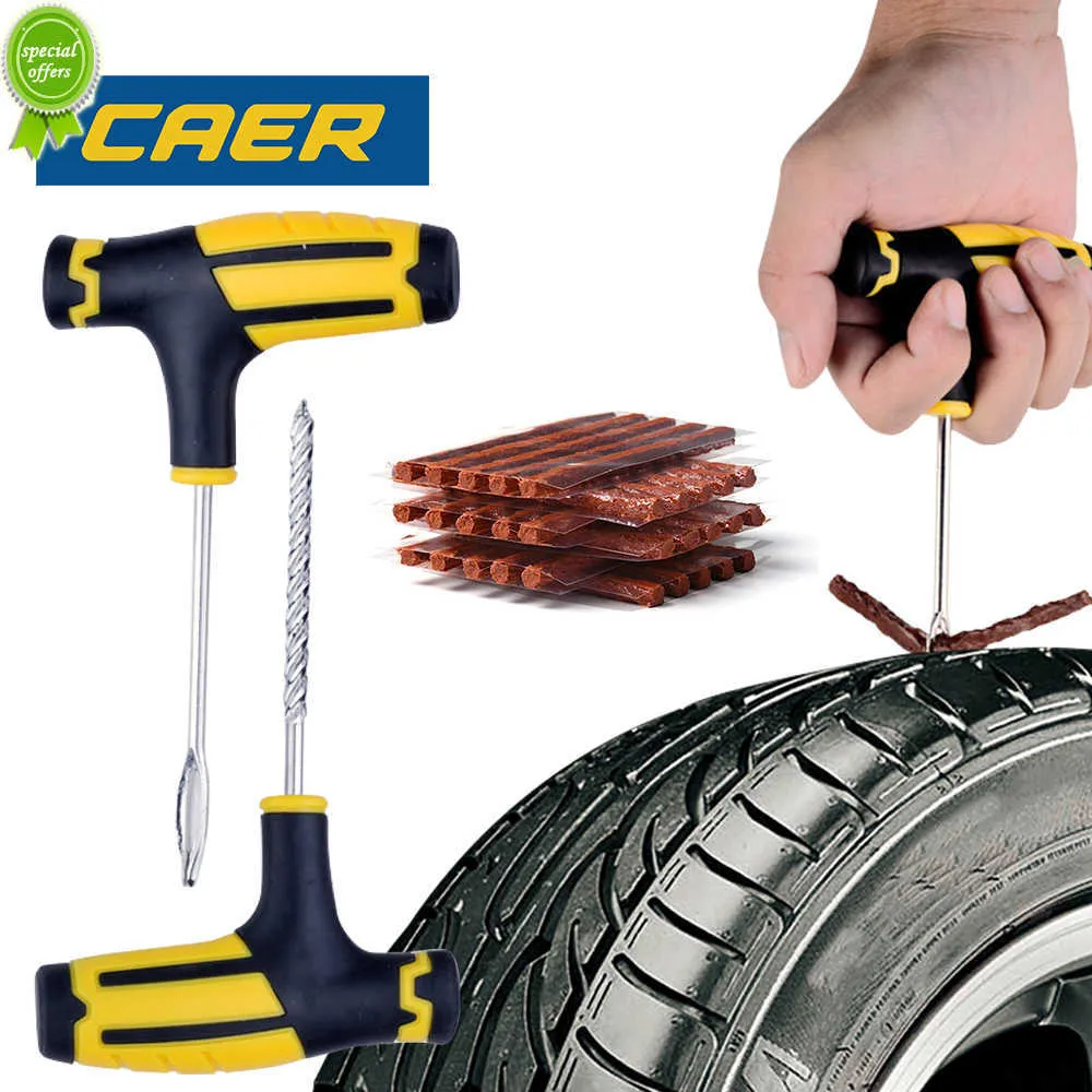 Car Tire Repair Tools Kit With Rubber Strips Tubeless Tyre