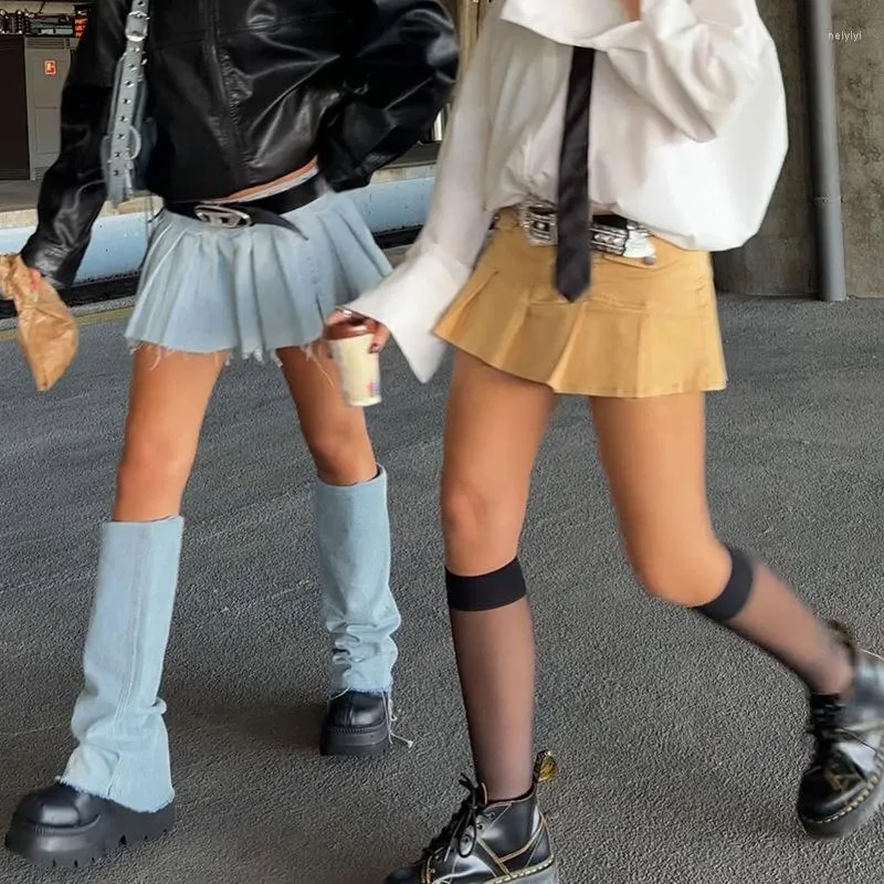 Rokken dames denim mini rok zomer geplooide shorts broek broek 2 stks sets casual jeans mode retro girls streetwear