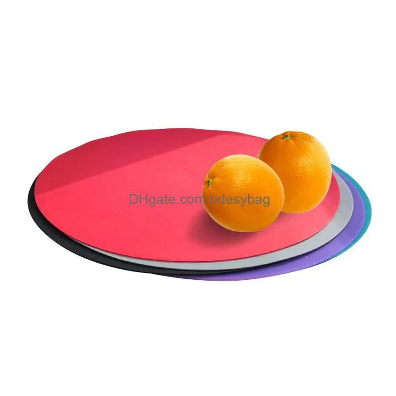 soft silicone nonstick round microwave mat heat resistant baking pad table mat pastry tray cooking tool home kitchen accessori lx5384