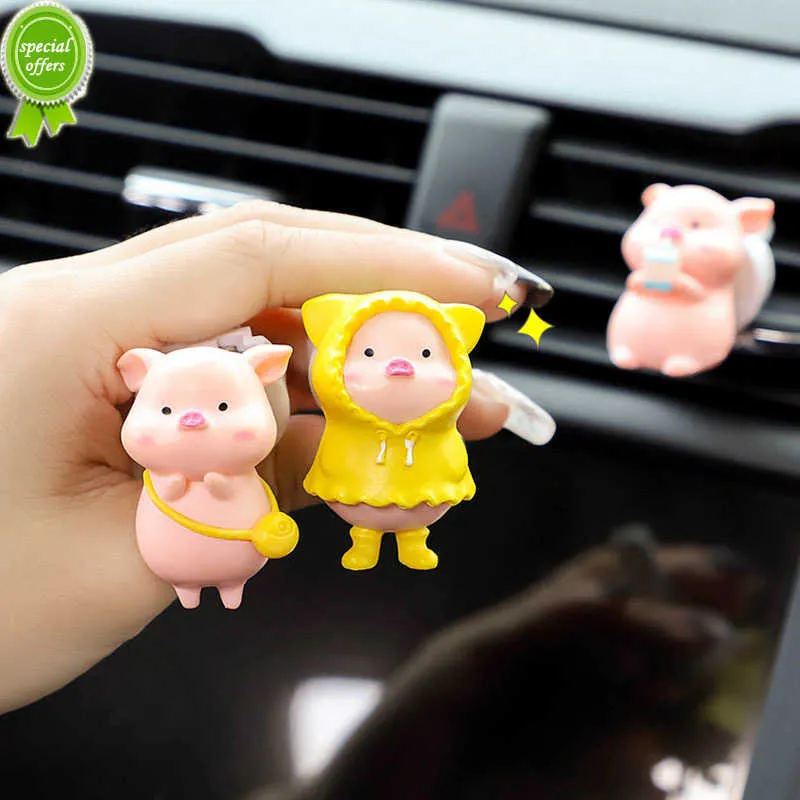 1Pc Cute Pig Car Profumo Clip Ornamento New Fashion Deodorante per ambienti Condizionata Presa Aromaterapia Clip Accessori per interni auto