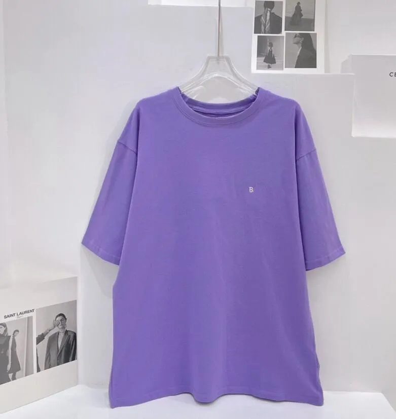 티셔츠 자수 캐주얼 T 셔츠 디자이너 셔츠 여자 남자 파리 프랑스 거리 짧은 슬리브 의류 s-l b0119