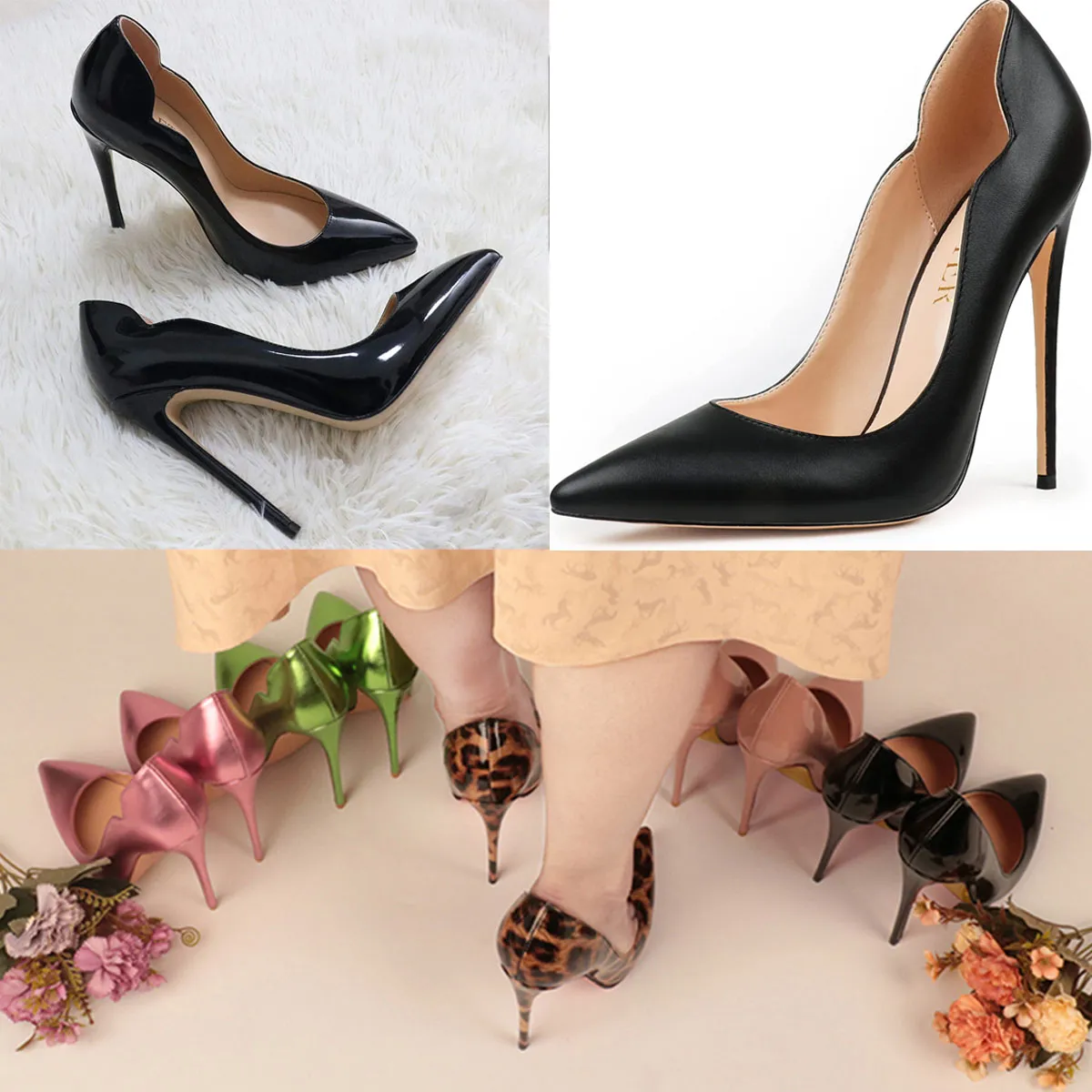 Bayan Pompaları Yüksek Topuk Ayakkabıları Sığ Pompalar Kırmızı Stilettos Alt Ayakkabılar Parlak Yaz Partisi Düğün Moda Drop Shopping Seksi Günlük