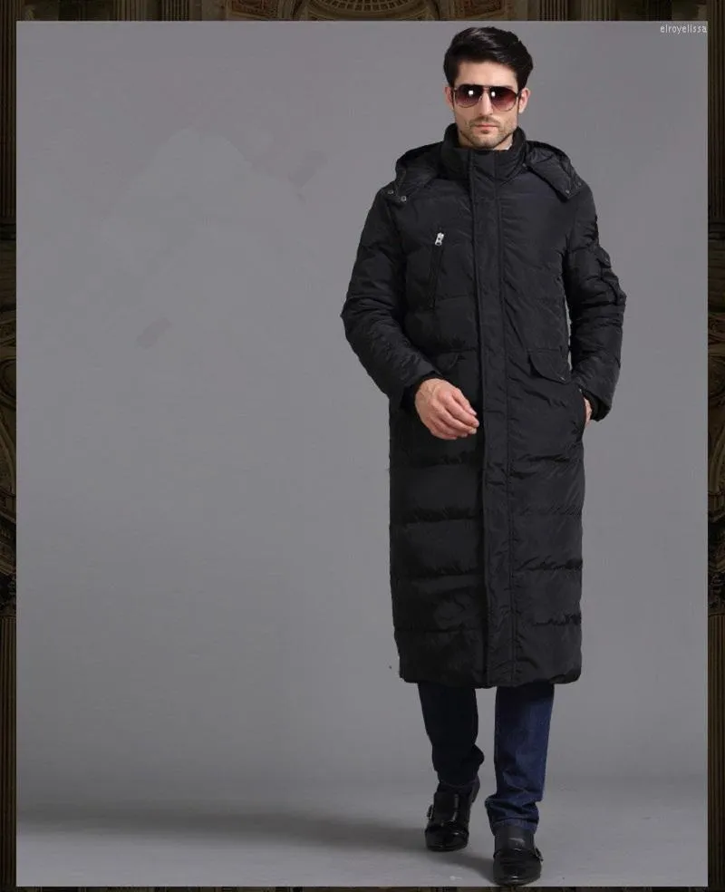 Hommes vers le bas longue veste Parkas hiver épais chaud manteaux à capuche coupe-vent russie vêtements grande taille S-3XL 4XL