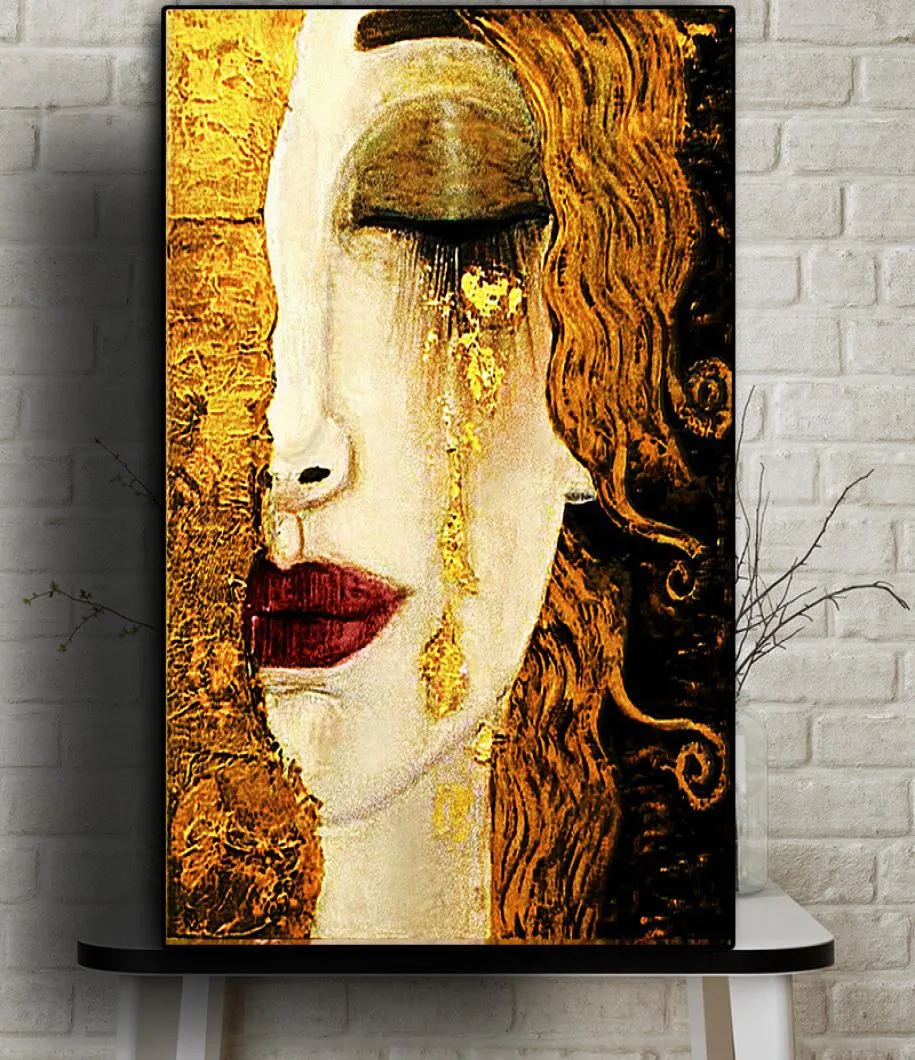 キャンバスペインティングウォールポスターとプリントクラシックアーティストGustav Klimt Wall Art Pictures for Living Room装飾ダイニングエルホ8075045