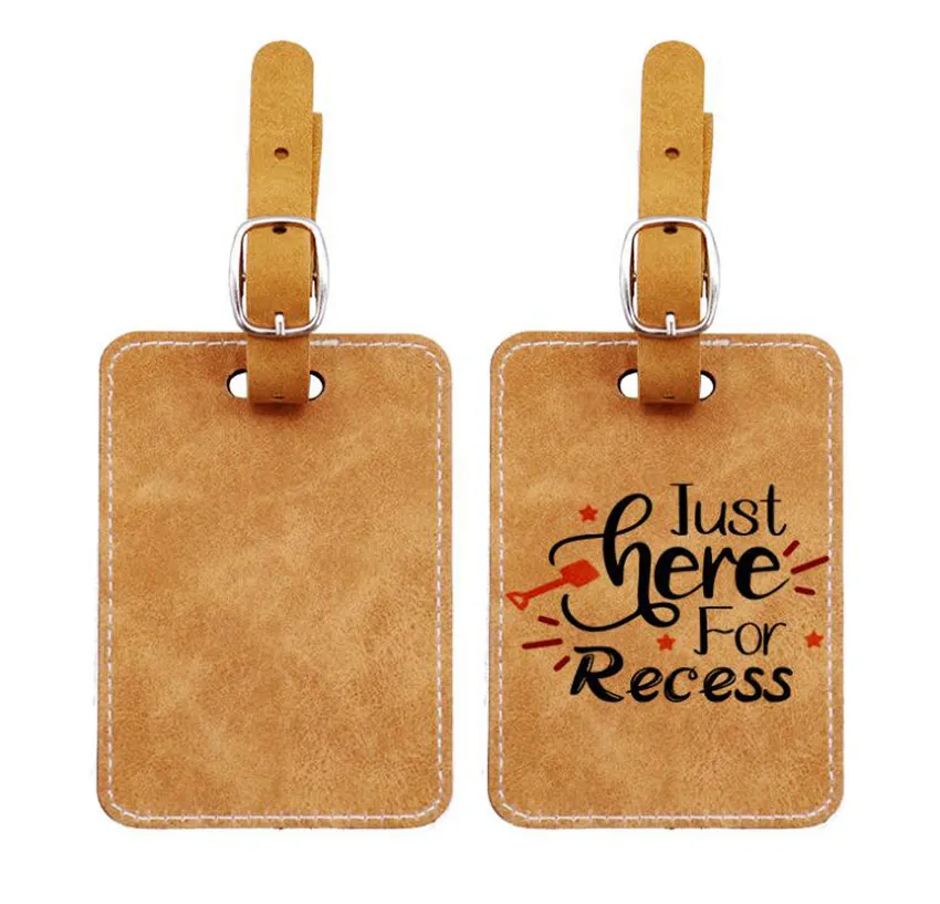 Etichette Per Bagagli Bianche In MDF Per Sublimazione – 4 Pezzi Con Cinturino – 9,7x6,1 Cm – Personalizzabili Per Valigie E Zaini