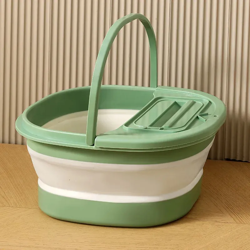 Faltbare Fußbadewanne – Mit Deckel, Fußmassage-Design, Hitzebeständig, 40 X 32 X 17 Cm