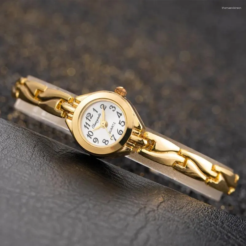 Women Gold Watch Luxury: Small Dial Elegant Ladies Bracelet