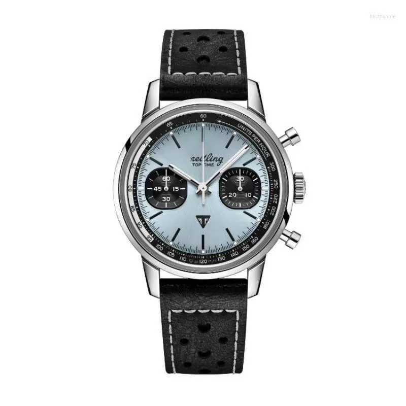 Bilek saatleri lüks en iyi zaman izleme markası erkekler profesyonel havacılık kronografı panda göz busine 994