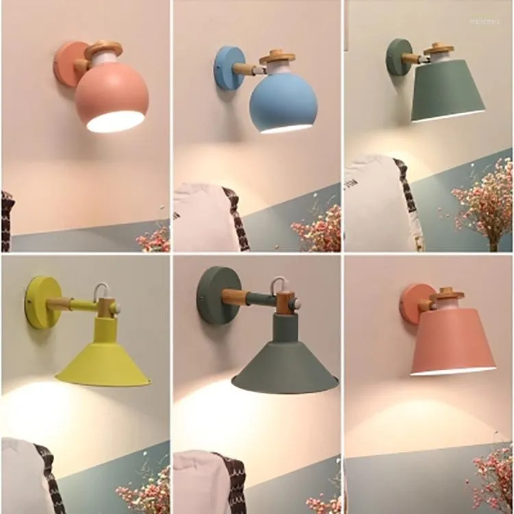 Wall Lamps Nordic Modern Led For Reading Lamp Switch Wireless Laundry Room Decor Mount Light