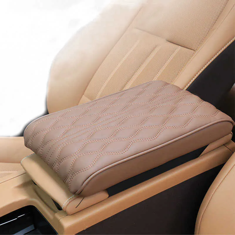 MLY Pink Center Console Cover With Storage Bags - Memory Foam Armrest Pad, Non-Slip, Universal Fit