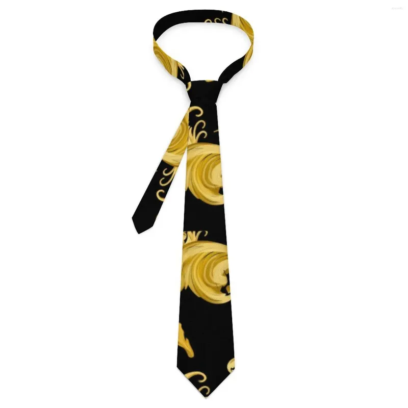 Bow więzi męskie krawat barokowy liść złota kwiatowy retro swobodny kołnierz niestandardowy biznes wysokiej jakości akcesoria krawatów