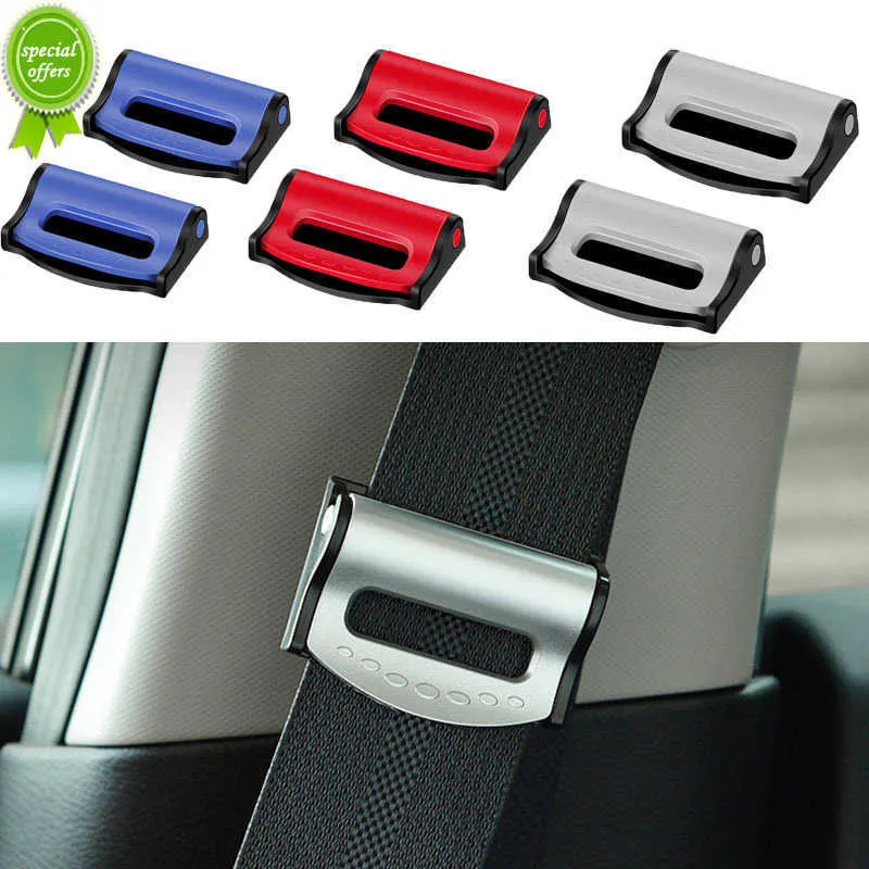 2 pièces universel voiture ceintures de sécurité Clips sécurité réglable Auto bouchon boucle en plastique Clip 4 couleurs intérieur accessoires voiture sécurité