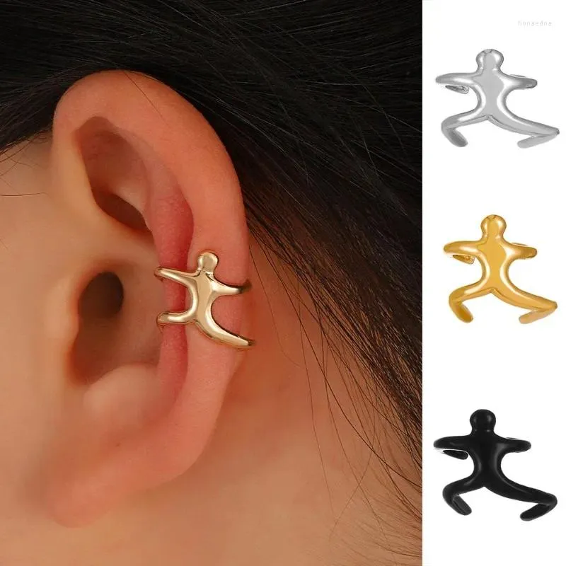 Rücken Ohrringe Einfache Kreative Ohr Clip Mode Klettern Kleiner Mann Earbone Für Frauen Temperament