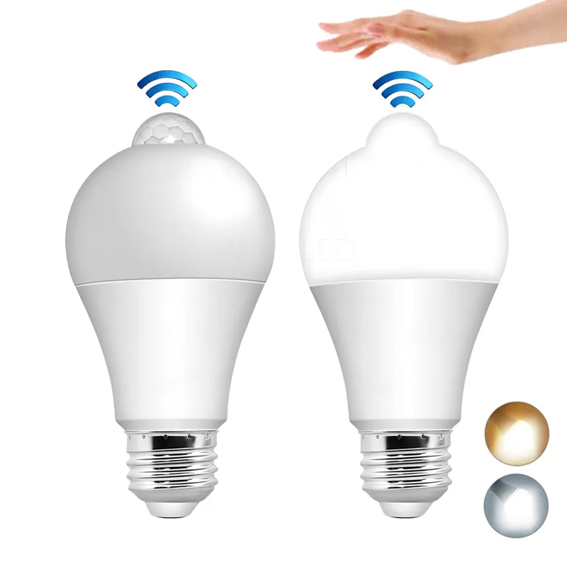 E27 LED Bulbs PIR Motion Sensor Lamp 12W 15W 18W 20W Bulb with Motion Sensor Infrared Radiation Motion Detector Security Light 85-265V