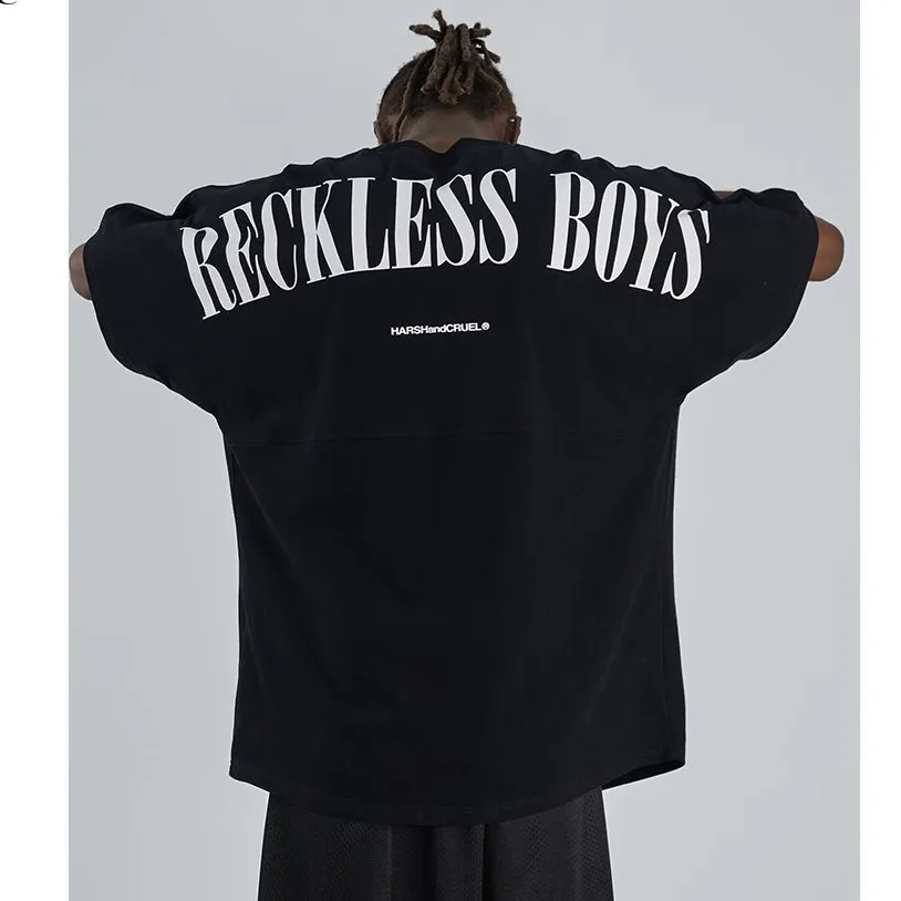 Hommes t-shirts été t-shirt décontracté hommes mode hip hop streetwear noir coton lettre impression chemise surdimensionnée haut masculin 230424
