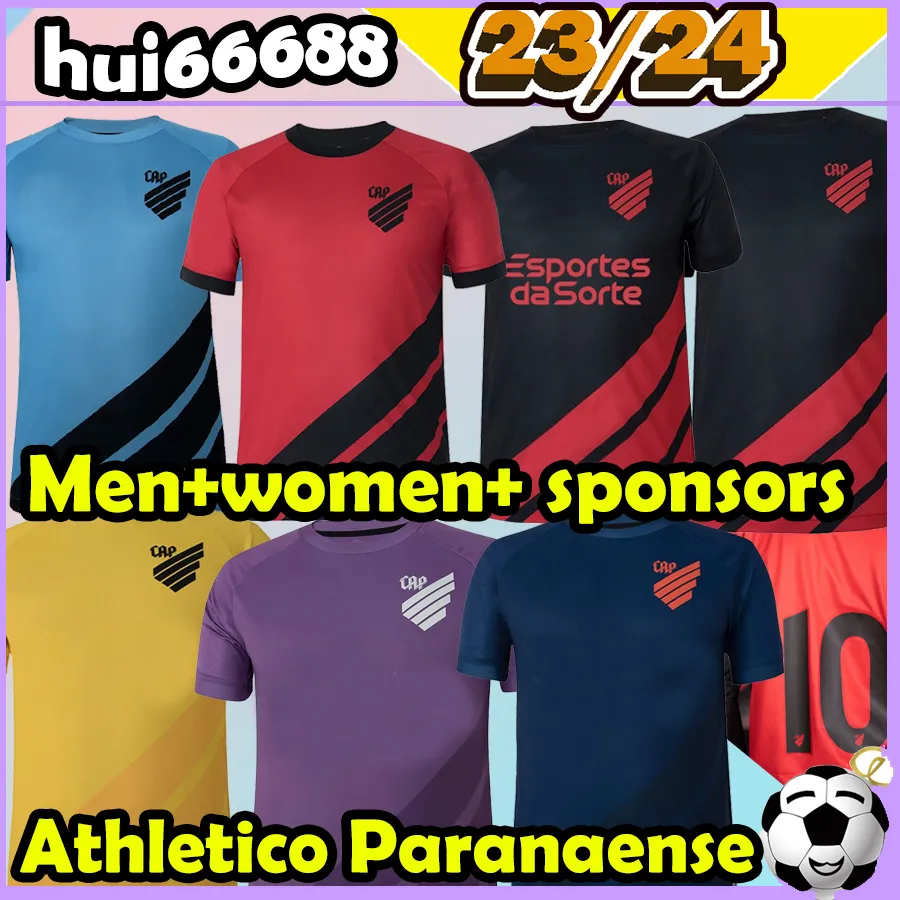 23/24 Club Athletico Paranaense voetbalshirts Malos Romero rocha Cirino 23 24 gk 1 2 3 sponsor Gesponsorde en niet-gesponsorde versies heren dames thuis uit voetbalshirt