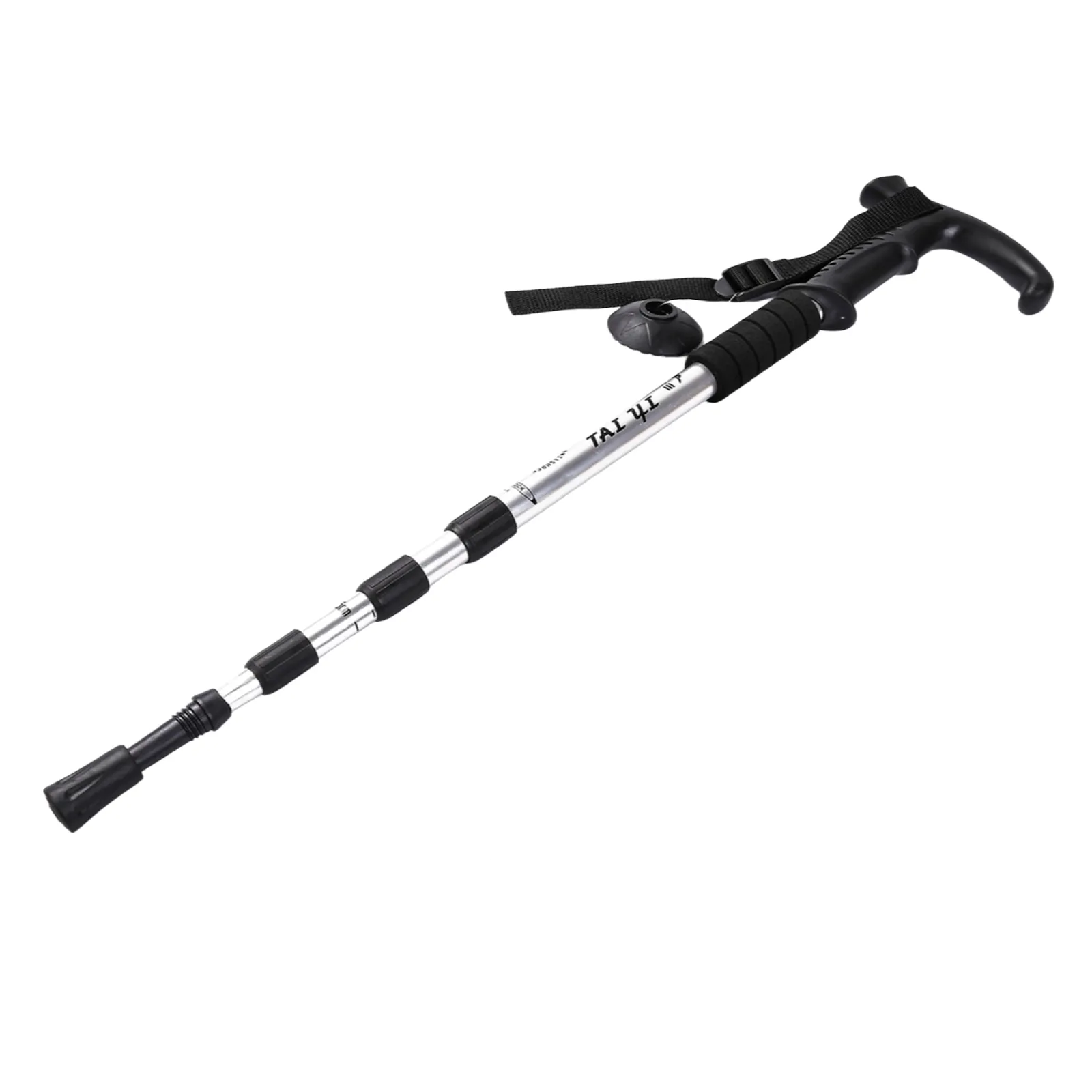 Trekkingstöcke Outdoor Fold Pole Verstellbare Länge Aluminiumlegierung Hochfestes Holz Nordic Walking Camping Wanderstock Zubehör 230425