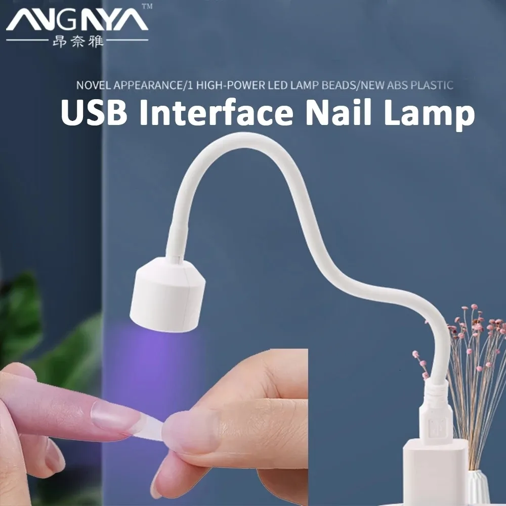 Nail Dryers Mini UV Led Light Nail Gel Polish Drying Lamp Single Finger Professional Dryer For Manicure Nail Stuff Art Salon Equipment Tools 230425