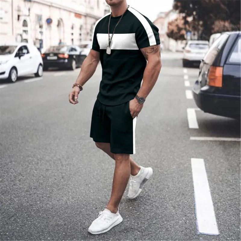 Mens tracksuit shorts set tracksuits designer mens designer sets Men's T-shirt Suit Summer Crew Neck short sleeve black size 6XL shorts set mans track suits sets