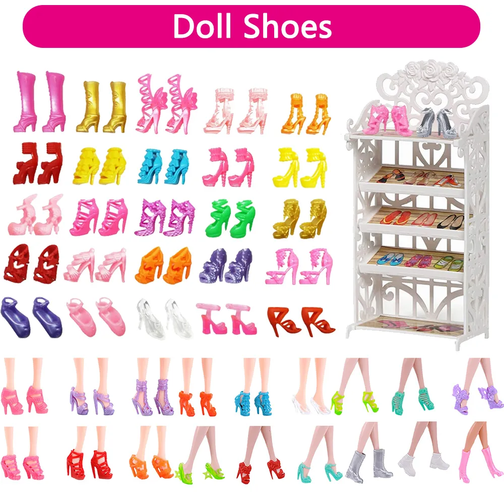 Poupée Accessoires Chaussures Talons Hauts En Cuir Cristal Fit 11.8Inch s 30cm 16 BJD Cadeau De Noël Jouet Fille 230424