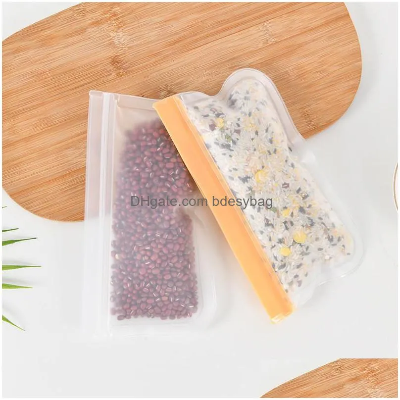 reusable food storage bag leakproof food bag for sandwich/ snack/ fruit food zip top container bags lx2946