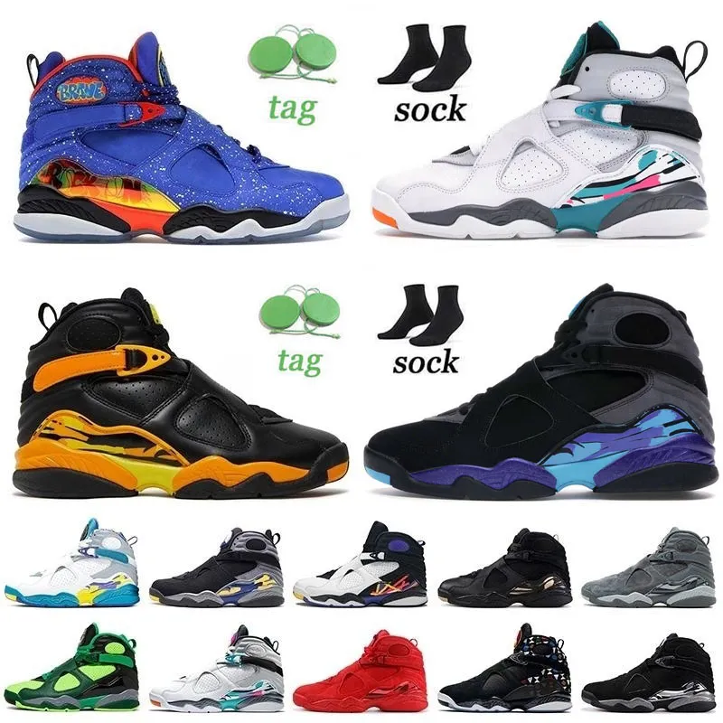 jumpman 8 8s Doernbecher South Beach Taxi Giallo Nero Aqua University Blu UNC Verde elettrico DMP Playoff Pinksicle Winterized Gunsmoke Scarpe da basket