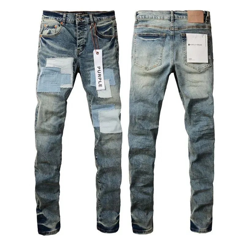 Purple dżinsy Amiryes dżinsy projektant dżinsy męskie dżinsy luksusowe designer dżinsowe pres w trudnej sytuacji Black Blue Jean Slim Fit Motorcycle