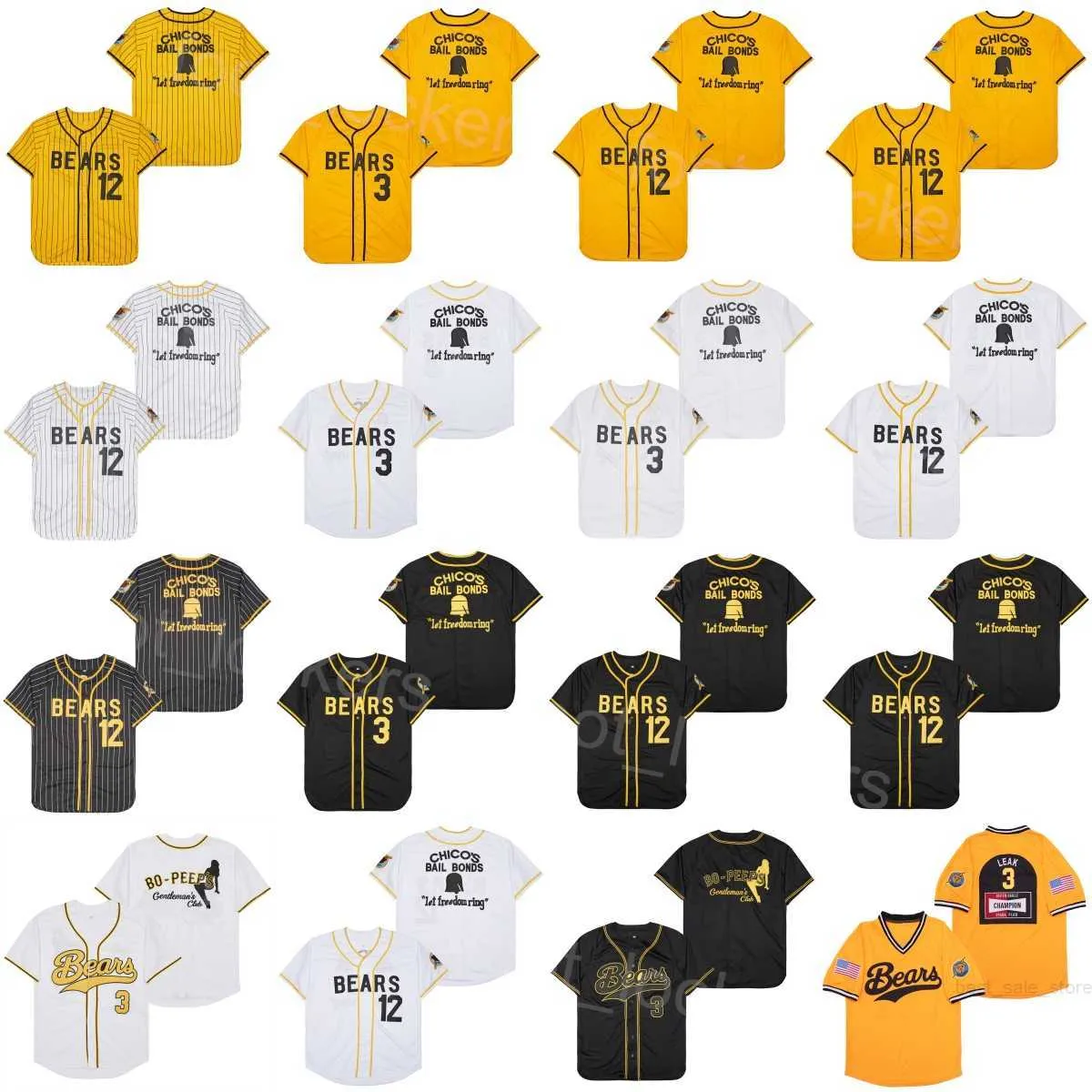 Moive The Bad News Bears Jerseys Baseball Film 12 Tanner Boyle 3 Kelly Leak Pullover Cooperstown Retro Cool Base Pinstripe University All Stitched For Sport Fans