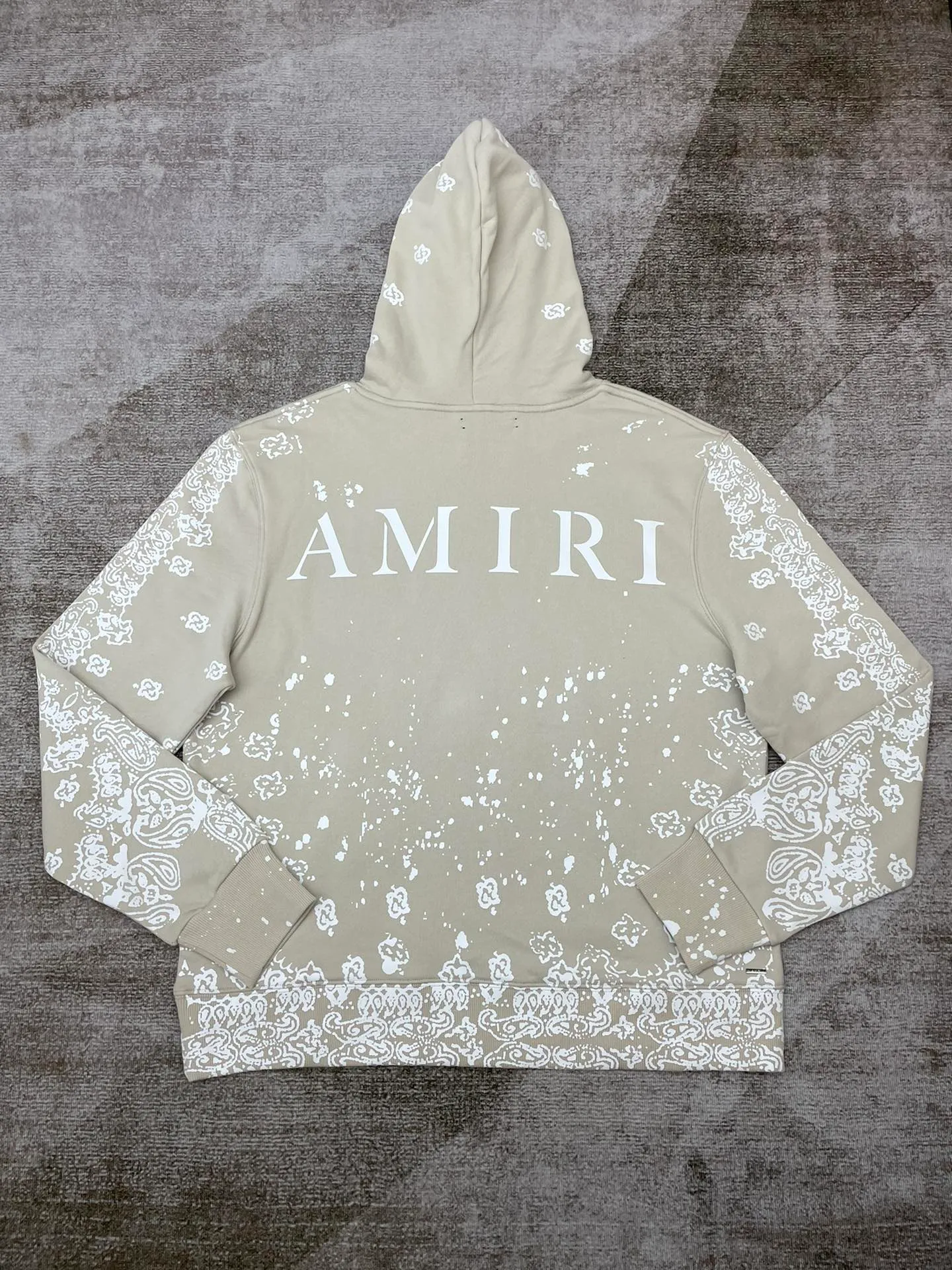 Men s Cotton Blend Multicolor Bandana Print Pullover Hoodie with Letter Pattern 2024 Spring Fall Fashion