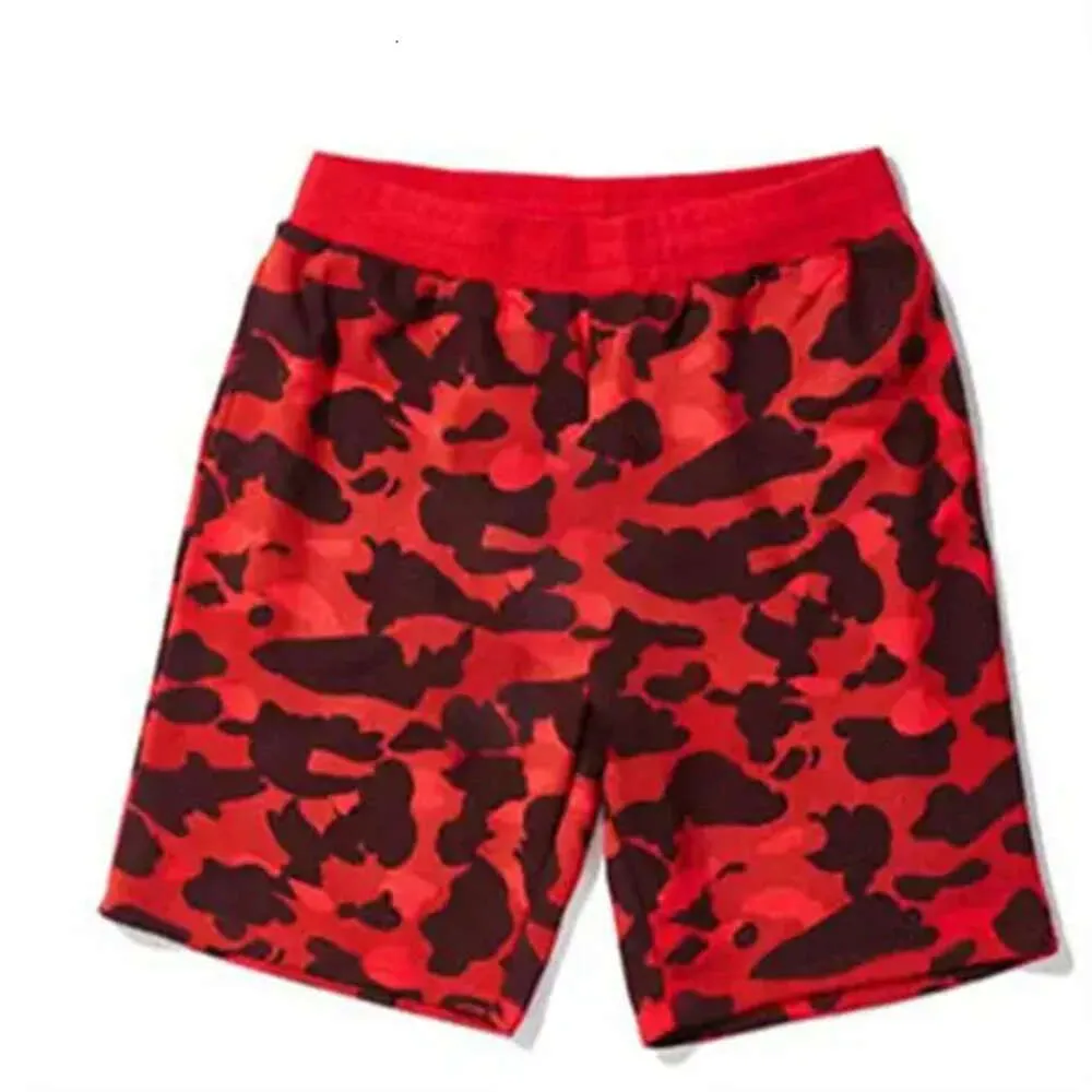 Mans Shorts Sportwear Red Leopard Dot Camouflage Sport Prevable Boxers Basketball Sports Sports Pants Short