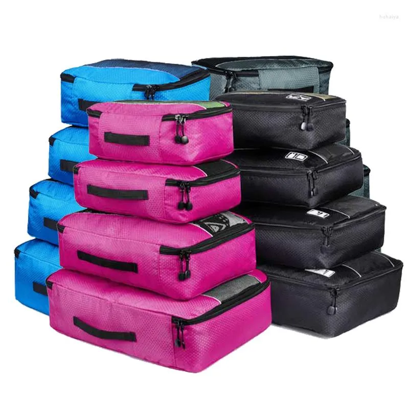 Sacs polochons 4/8 pièces ensemble Cubes d'emballage voyage sac de sport maille organisateur respirant Nylon hommes femmes bagages #1