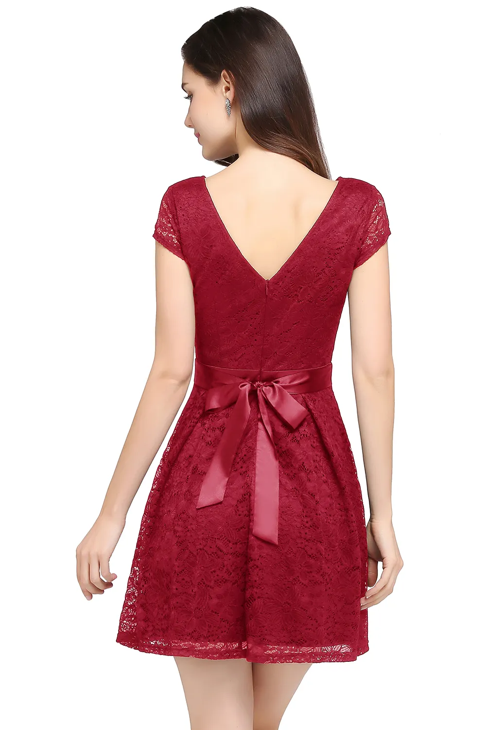 Lace Short Evening Dress robe de soiree A line Formal Dress Party vestidos Elegant Evening Gown For Women cps627