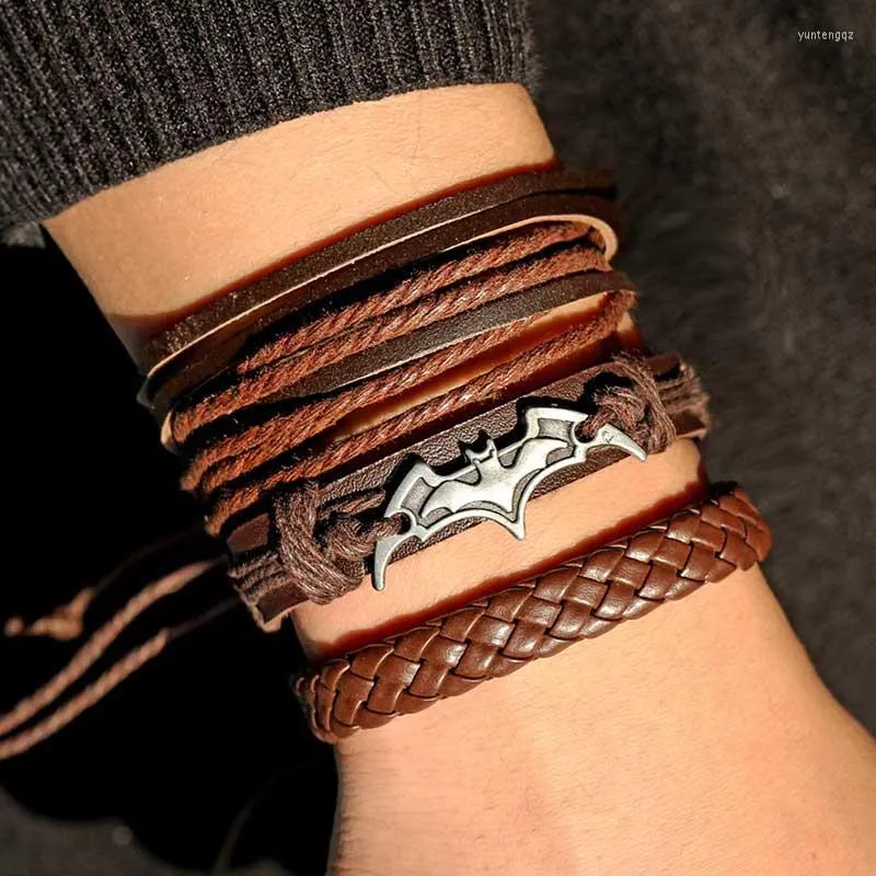 Очарование браслетов Винтажное животное рисунок кожаный браслет мода
