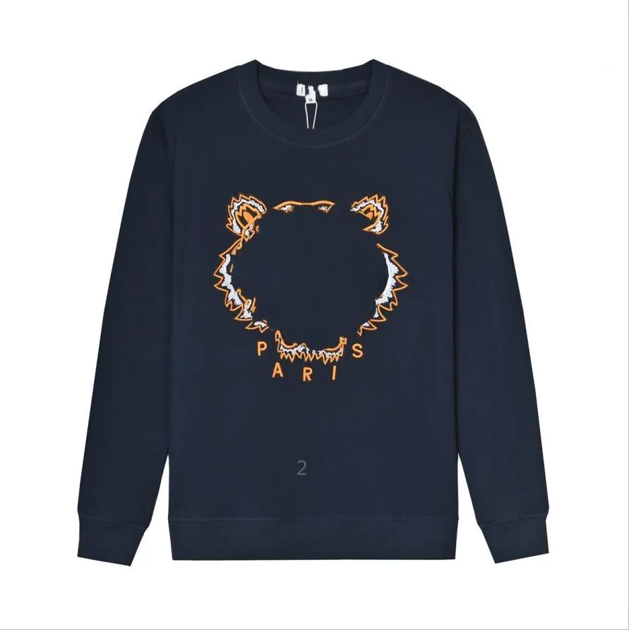 2023 Дизайнерская мужская толстовка с вышивкой «Тигр» Женский пуловер с капюшоном Свободная мужская и женская одинаковая толстовка