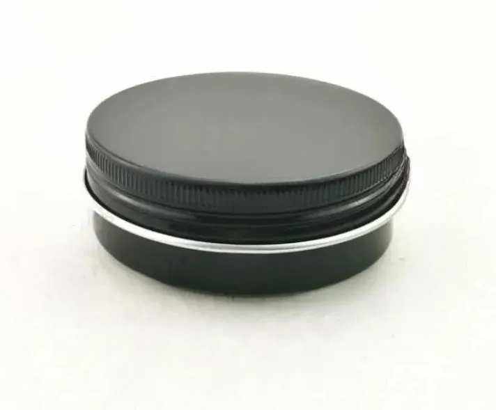 Kwaliteit veel van 50 pc's aluminium potten 60 ml black metal tin 2oz cosmetische containers ambachten aluminium container potten