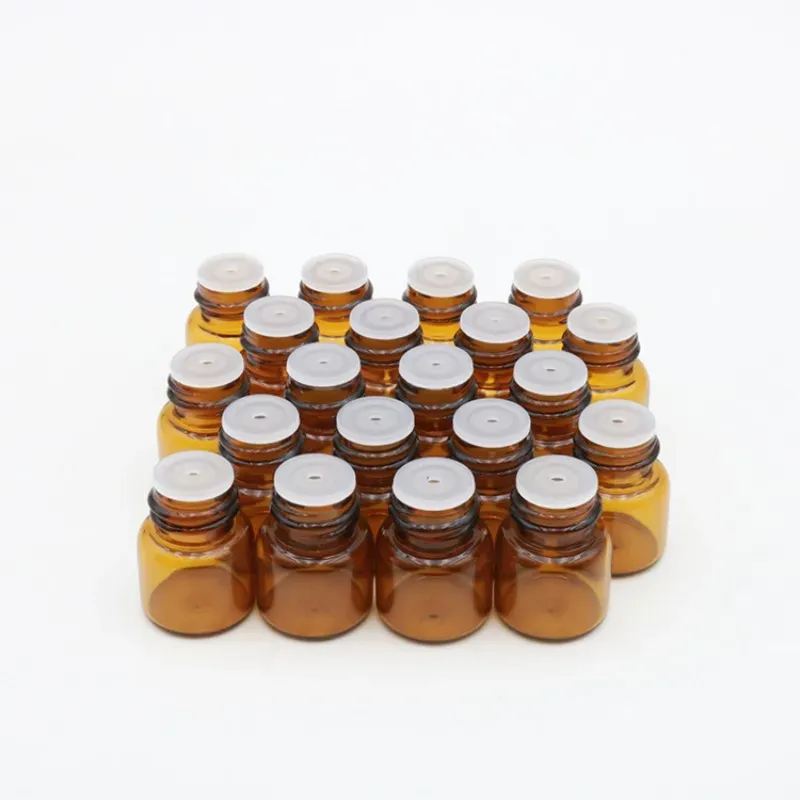 2ML Amber Glass Vial for Essential Oils, Aromatherapy, Fragrance, with Orifice Reducer and Dropper Top