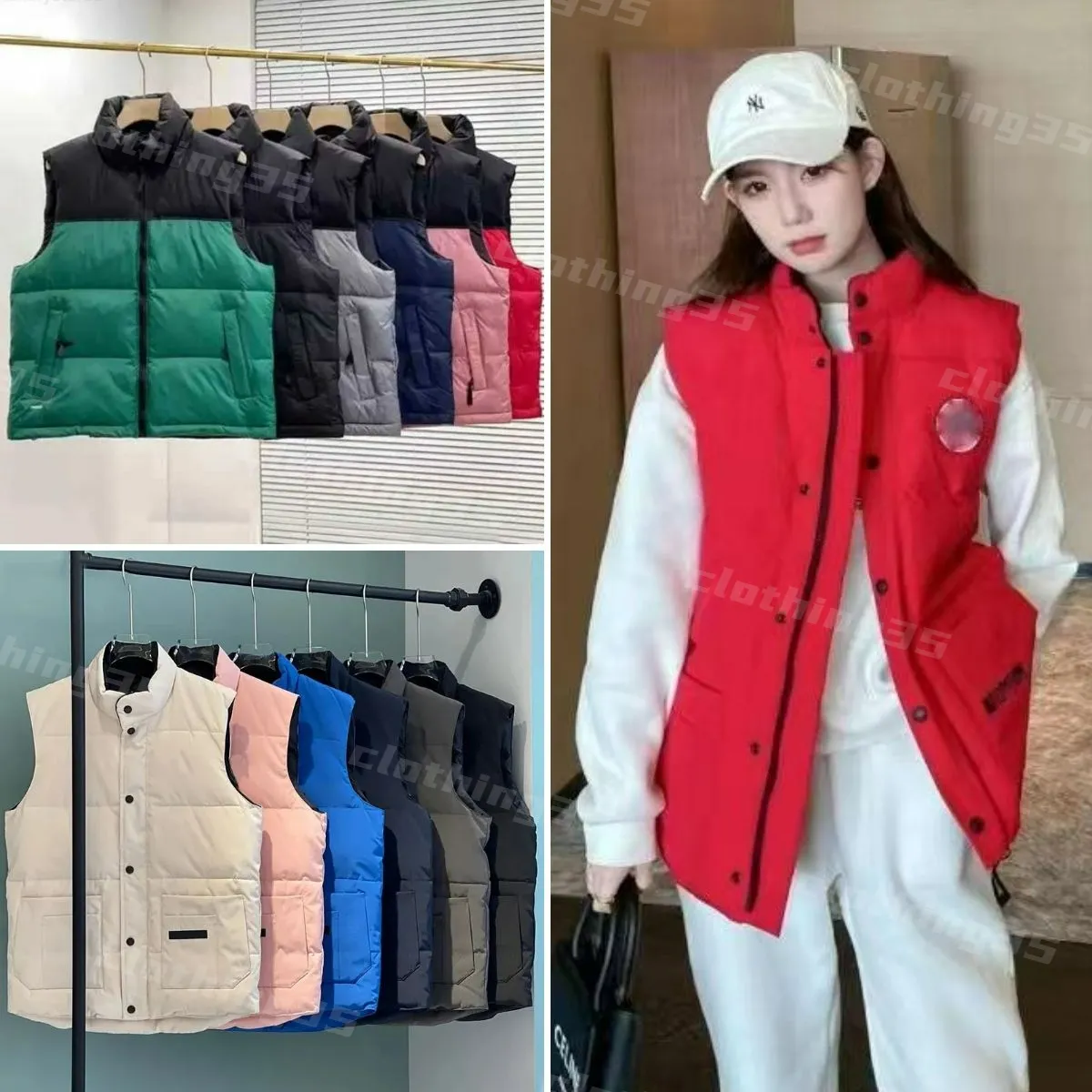 gilet di design piumino da uomo piumino parka gilet donna designer inverno gilet di piume scaldino per esterni parka senza maniche versione top pezzi all'ingrosso