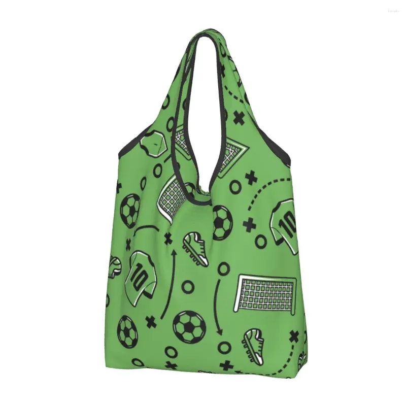 Shopping Bags Soccer Football Groceries Tote Bag Women Fashion Balls Sport Shopper Shoulder Big Capacity Handbag