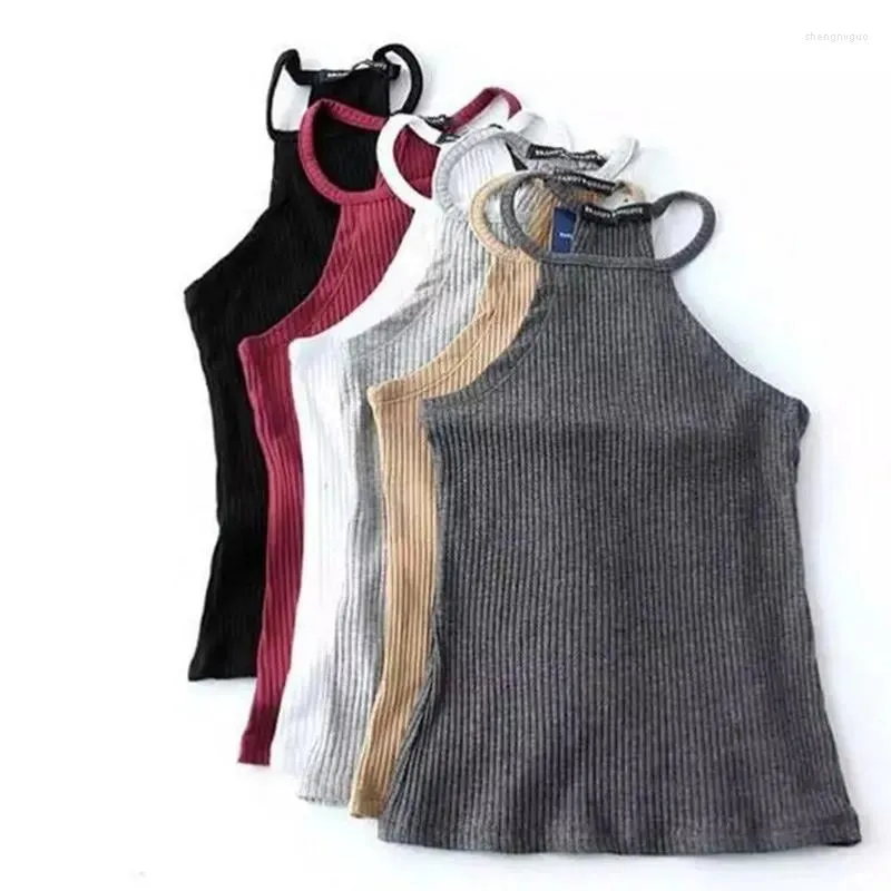 Réservoirs pour femmes Bigsweety Femmes Bustier Crop Tops Sexy Hors Épaule Tricoté Camis O Cou Tube Élastique Femelle Tricot Basic