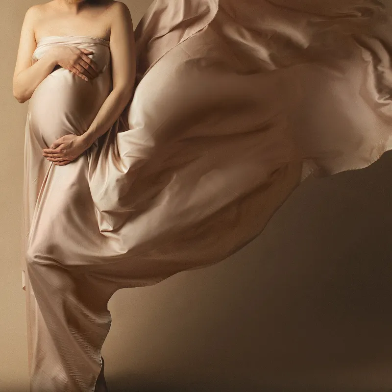 Maternity Dresses Silk Fabric Gown Pography props Tossing Pregnancy Po Prop 230425