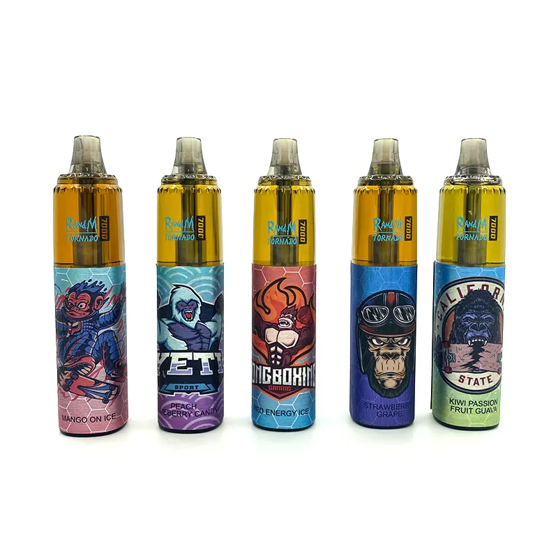 ₩7,739에서 랜드 토네이도 퍼프 7000 유형 C 충전 포트가있는 일회용 vapes DHgate