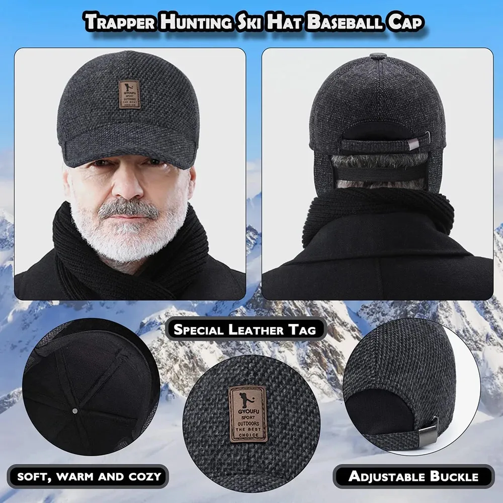 Winter Baseball Cap For Men Adjustable, Warm, And Stylish Golf Hat With  Earflaps And Thicken Fabric Perfect For Outdoor Sports And Dad Cap Geek  Style 231124 From Huan05, $9.85