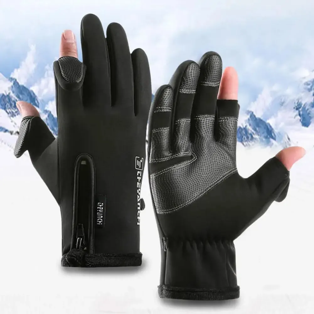 Guantes de esquí USB Calefacción eléctrica Pesca Guantes cálidos Recargable Dedo desnudo Toque Calentador de manos para exteriores Esquí Montar en motocicleta 231124