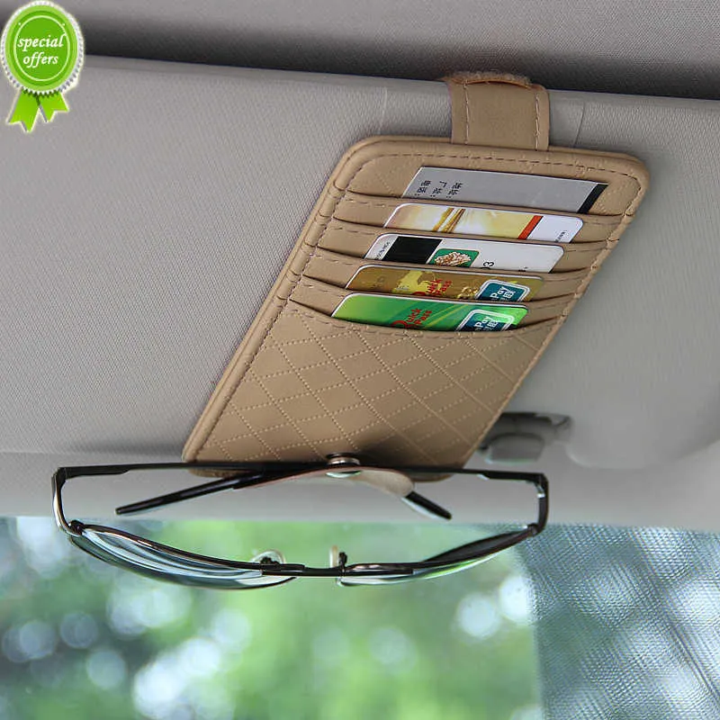 Car Auto Sun Visor Point Pocket Organizador Bolsa Bolsa Tarjeta Gafas Soporte de almacenamiento Car-styling 1pc