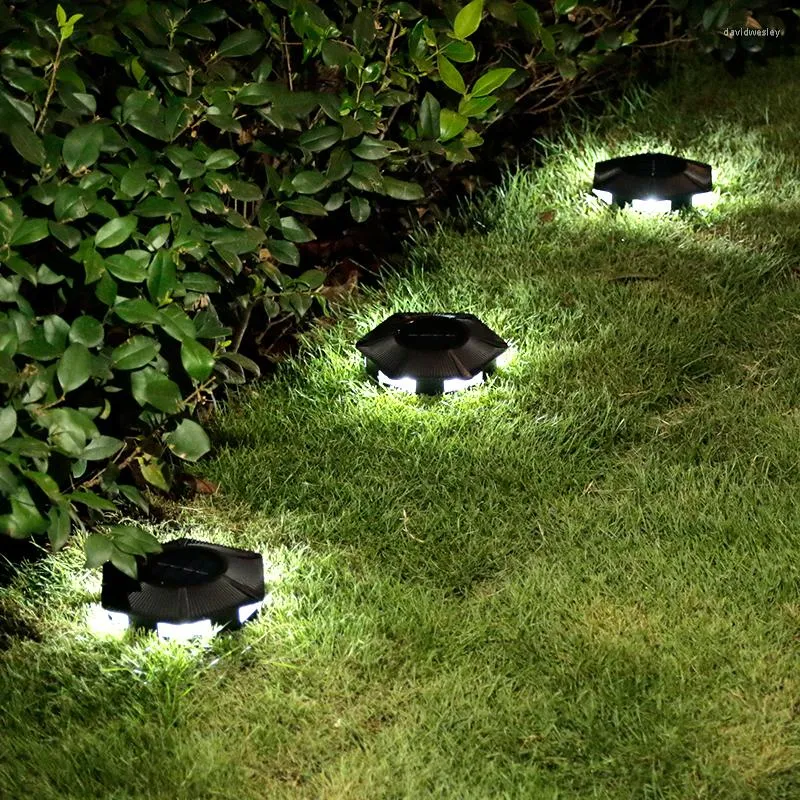 Villa Garden Landscape Solar Lamps Waterproof 6LEDS LAWN LAMP Outdoors Street Decor Light Buried Stapp Step Lighting